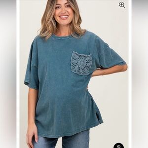 Boho Oversized Maternity T shirt pinkblush
